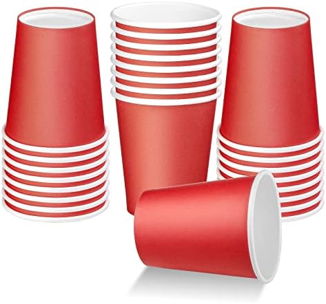 За еднократна употреба хартиени чаши BALDCC обем 8 грама по 25 опаковки, чаши горещо кафе, Червени Соло чаши, Чаши за
