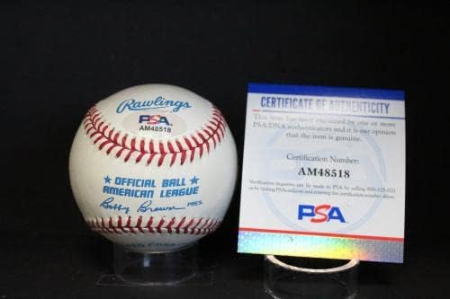 Реджи Джаксън Подписа Бейзболен Автограф Auto PSA/DNA AM48518 - Бейзболни топки с Автографи