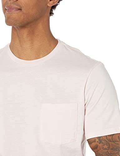 Мъжки приталенная тениска Essentials с къс ръкав и джоб под врата, опаковка от 2 броя