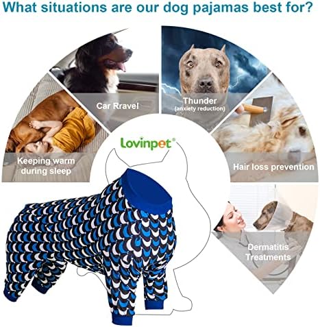 Пижами LovinPet 2XL с Питбулем Тениска за кучета, Предотвращающая Близане и успокояваща безпокойство, Лека Еластична