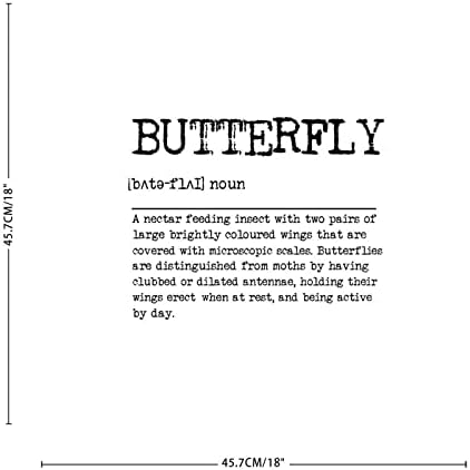 Пеперуда Съществително Определяне на Велосипед Стенно Изкуство Стикер На Стената Стенописи Определяне на Принтер Шрифт