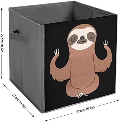 Ленивец Йога Изкуствена Кожа Сгъваеми Кутии За Съхранение Платно Куб Организатор Кошница с Дръжка