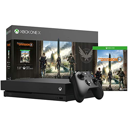Конзолата на Microsoft Xbox One X, в комплект с обем 1 TB с Tom Clancy 's The Division 2 (CYV-00255) Apex Легенди Founder'
