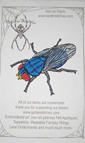 Синя Въздух-Капельная Муха Flesh Fly Cochliomyia macellaria Желязо на Пластыре