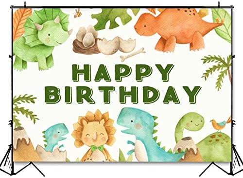 На фона на Партито в чест на рождения Ден на Динозавъра, Cartoony Акварел Фон за Снимки на Динозаври в Джунглата, за