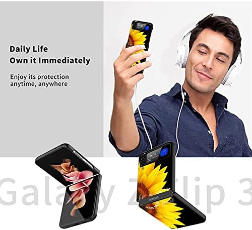 Калъф Galaxy Z Flip 3, за Samsung Z Flip Case 3, ултра-тънък Твърд КОМПЮТЪР със защита от удари, Сгъваема Защитен Калъф