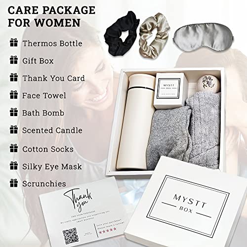 Подаръци MysttBox Выздоравливай по-скоро за жени – Подарък кошница Deluxe Home SPA за жени Включва Бомбочку за баня,