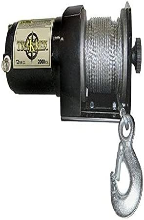 Електрическа лебедка ПАЗАЧ, 2000 паунда. Теглителна сила в една линия, 12 vdc, черна