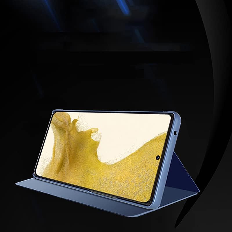 COTDINFOR е Съвместим с Samsung Galaxy S23 Плюс Калъф Огледален Вид Прозрачен Блестящ Кожен Флип калъф с поставка Луксозен