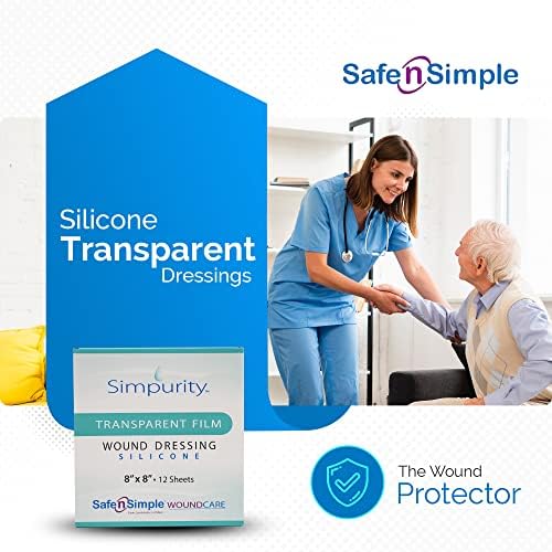 Превръзка на рана от прозрачни фолиа Simpurity - Индивидуални опаковки с размер 2 x 12 - Силикон Медицински подложки