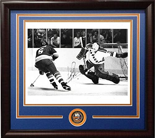 Денис Потвин Айлъндърс Подписа Снимка с Размер 8х10 Мм с Винтажным Автограф В Рамката на CBM COA - Снимки на НХЛ с автограф