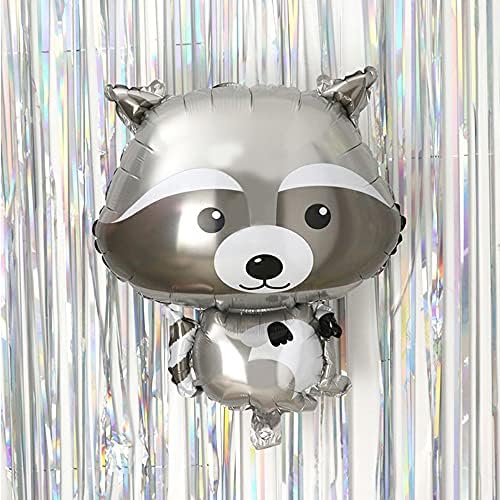Балони HORUIUS Енот От Фолио във формата на миеща мечка, Балони от Mylar за Детската Душа, За Момчета, Темата за Горски
