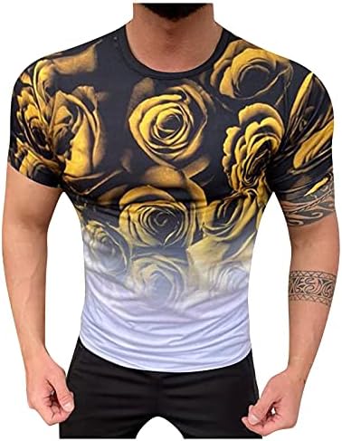 Мъжки Ежедневни Тениска NEARTIME, Летни Блузи с къс ръкав с Цифрово 3D Принтом и Цветисти принтом, Градиентные Върхове