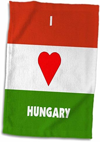 Кърпи 3dRose Florene Décor II - обичам Унгария - twl-55210-1)