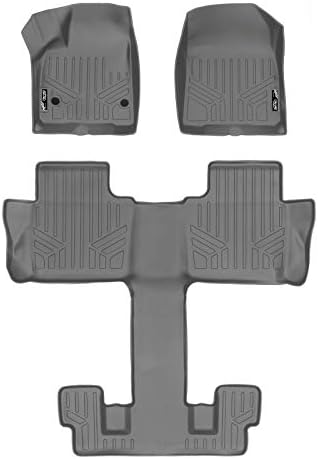 Комплект подови изтривалки MAXLINER 3 броя Сиви на цвят, за GMC Acadia 2017-2021 г. освобождаването от 2-ри до Ковшеобразных