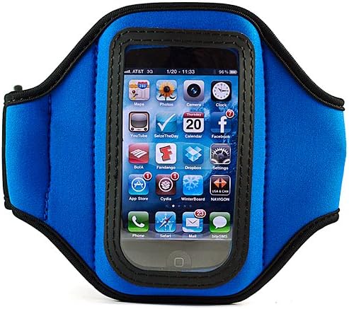 Apple iPhone 4 Синята Неопреновая Тренировочная Превръзка от неопрен за Нов смартфон със сензорен екран на 4g iPhone