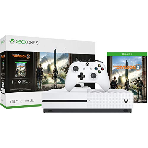 Конзолата на Microsoft Xbox One S Пакет обем 1 TB с Tom Clancy ' s The Division 2 (234-00872) + Официална поставка за