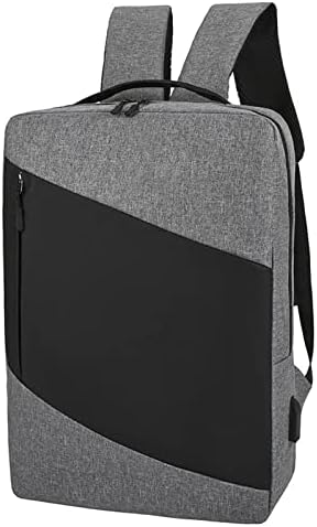 Раница от три части, Цветна Чанта, Компютърна Бизнес чанта, Ежедневна чанта на рамото, Раница с Голям размер (1-Сив, един размер)