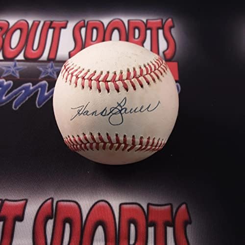Автентични и Бейзболни Топки с Автограф на Ханк Бауер JSA - Бейзболни Топки С Автографи