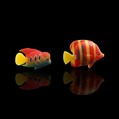 Amosfun 10ШТ Риба Пластмасови Фалшиви Аквариум Изкуствени Плаващи Малки за Декорация на купи -Цветни Реалистични Сладки