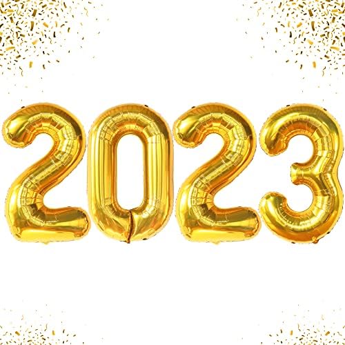 Огромни Златни балони за бала 2023 г. - 40 Инча с червен интериор Абитуриентски банер - 72x44 инча | Бала Банер за оформяне