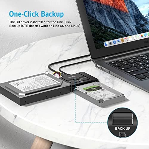 Unitek [Комплект] Конвертор USB 3.0 в IDE / SATA и зарядно устройство, USB C капацитет 66 W до 3 порта