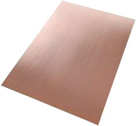 YUESFZ Метален лист от чиста мед Фолио табела 1,2 x 100 x 100 мм Вырезанная Медни метална плоча Латунная табела (Размер: