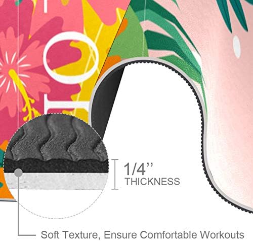 Siebzeh Aloha Годишният дебела подложка за йога Toucan Pineapple Palm Премиум-клас от екологично чист каучук за здраве