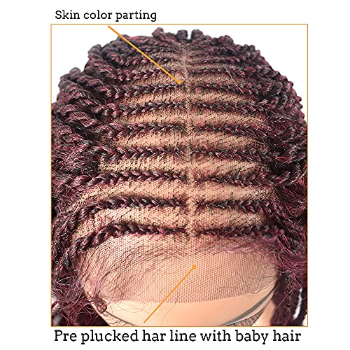Сплетен перука в африканската кутия за жени, 6,5 х 13, на швейцарския дантели отпред, с детски коса, синтетични перуки