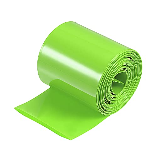 MECCANIXITY Battery Wrap PVC Свиване Тръба 60 мм Плоска 6 м Светло-Зелена Добра Изолация за Отделението блок