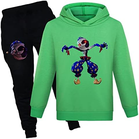 Hoertu/ Детски Удобен Спортен костюм, Пуловер Fnaf, Hoody с качулка и Панталони, Комплект дрехи, Ежедневни Hoody с дълъг