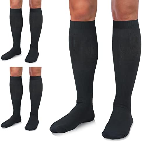 Медицински Компресия чорапи UUSOCKS за жени и мъже, 3 Двойки, Компресия Чорапи до коляното с налягане 20-30 мм hg.ст.,