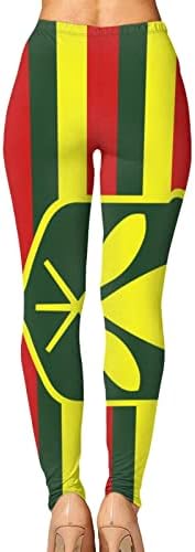 PARKNOTES Канада и Канадския Флаг Женски Гамаши За Йога Панталони Участък на Корема Чорапогащник С Висока Талия