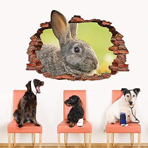 Декорация със зайци за парти по случай рождения ден - Сладък заек - Стикери за стена с щампи на зайци - Украса с зайци