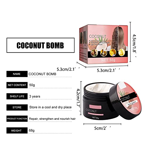 iNoDoZ Coconut Bomb Подхранващ Балсам за коса с натурално кокосово масло Формула с Кокосово Хранителен Балсам за всички