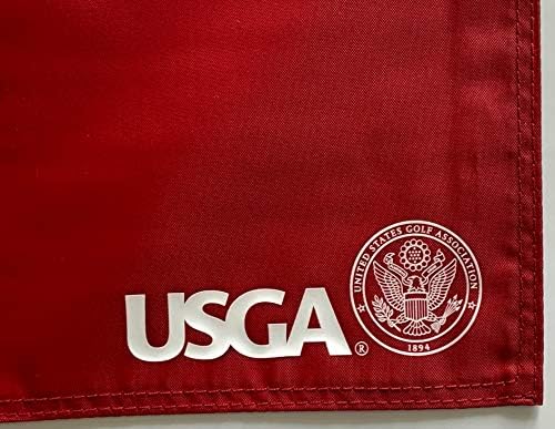 открит флаг на САЩ 2013 merion golf червен шелкографический логото на Джъстин Роуз печели usga 2021 pga