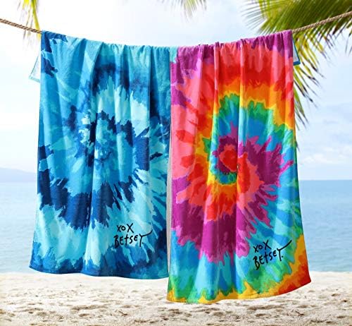 Betsey Johnson - Комплект плажни кърпи, добре абсорбираща влагата и устойчиви на избледняване плажни аксесоари, идеално