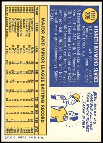 1970 Topps 209 Кен Суарес Кливланд Индианс (бейзболна картичка) NM/MT Индианс