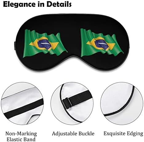 Маска за Сън с Флага на Бразилия е Лесна Маска, Със Завързани Очи, джоб за Маска за Очи с Регулируема Каишка за Мъже