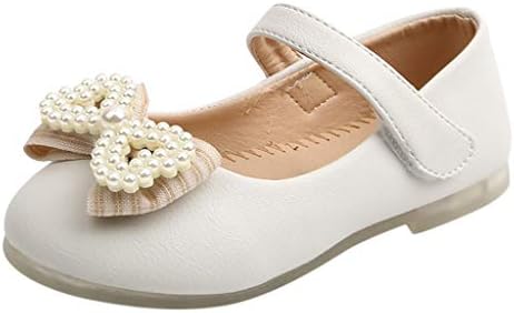 Обувки за малки момичета, нескользящие Меки обувки Mary Jane, балетные обувки без закопчалка, вечерни учебни обувки (бежово,