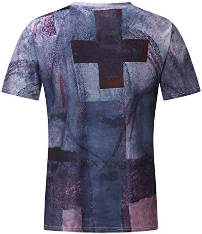 Мъжки Нови Ризи С 3D Принтом на Исус на Кръста на Вярата, Тениска с Къс ръкав, Реколта Графични Тениски, Улични Модерен