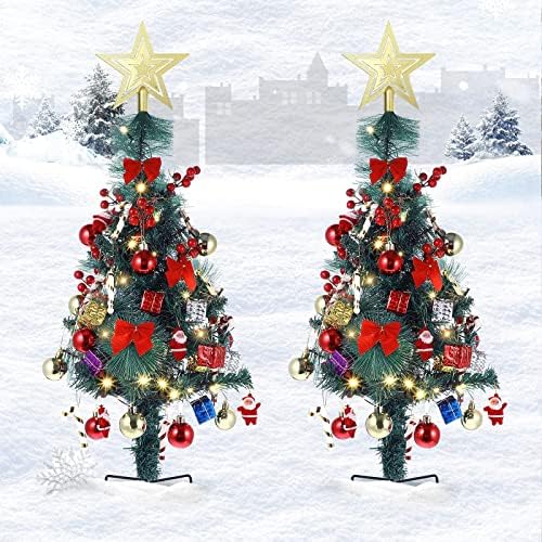 VALICLUD 2 елемента Изкуствени Декорации За Коледната Елха Външни Коледни Елхи Светлинни Струнни Градински Декорации,